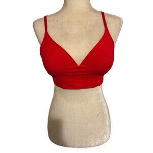 victoria's secret pink Solid red wireless push up bra Medium